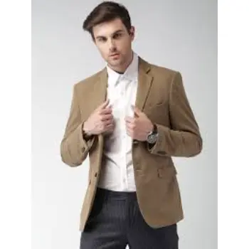 Brown Slim Fit Single Breasted Formal Blazer
